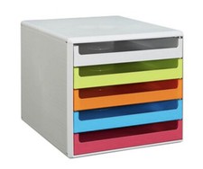 Schubladenbox bunt mit 5